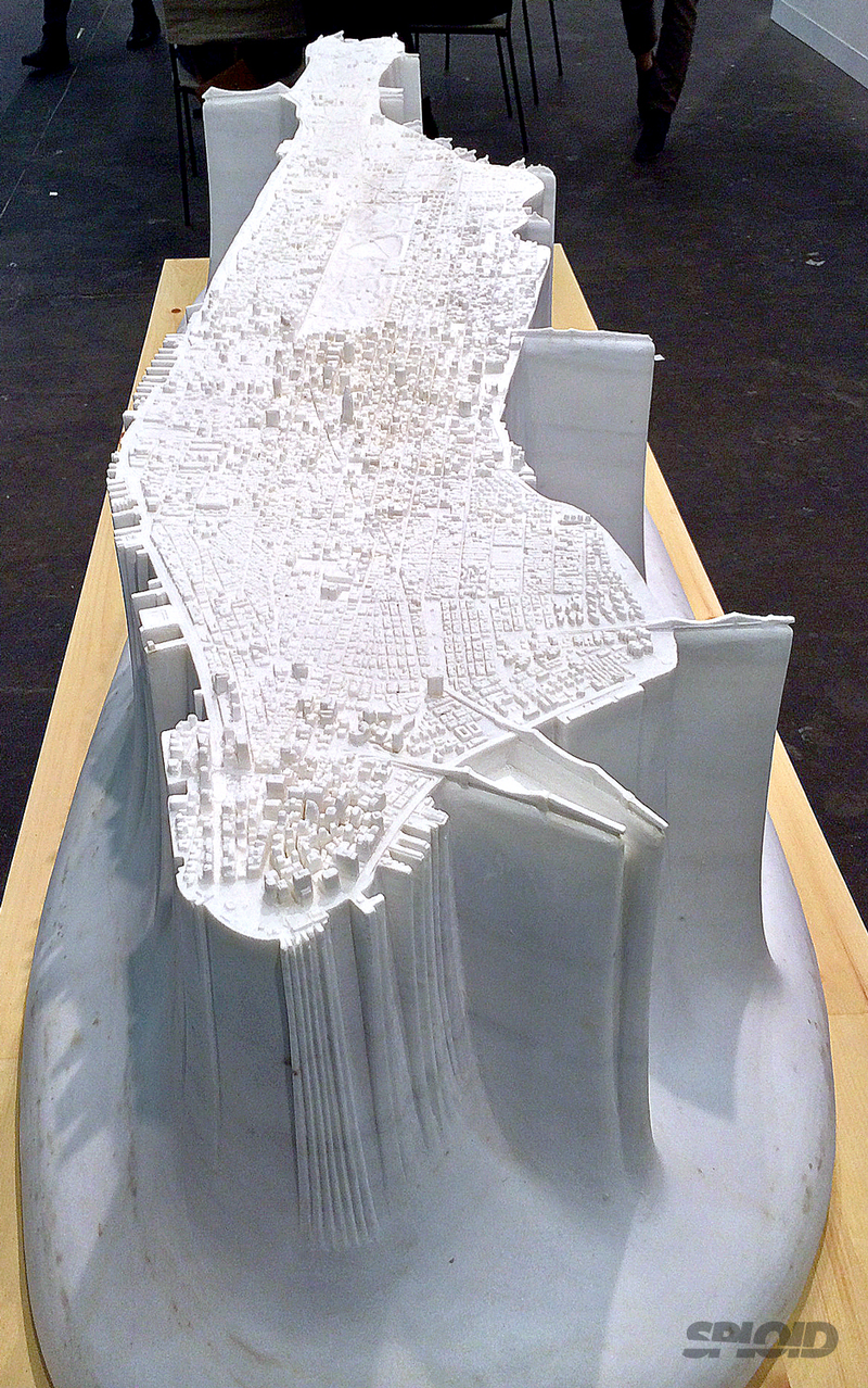 Illustration for article titled This 9-foot-long Manhattan model carved in marble is so damn awesome